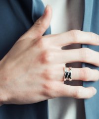 Rocky Monroe/ロッキーモンロー Rocky Monroe リング シルバー 指輪 メンズ レディース ペアアクセサリー フリー サイズ調整可能 合金 シンプル カジュアル 韓/508222290