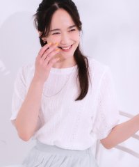 SHOO・LA・RUE　DRESKIP/【洗える/S－LL】大人フェミニンな印象に ジャカードレーストップス/508222294