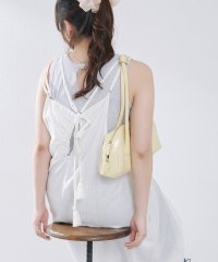 NICE CLAUP/OLIVE des OLIVE OUTLET/【インド綿100%】ラメストライプタッセル付キャミワンピース/508222625