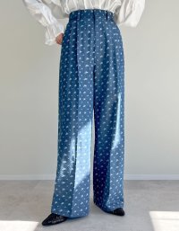 Re:EDIT/リエディ Re:EDIT フラワー刺繍デニムワイドパンツ/508222657