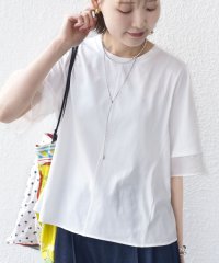 SHIPS WOMEN/《予約》〈接触冷感 / UVカット〉シアー オーガンジー コンビ プルオーバー/508222760