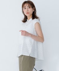KUMIKYOKU(S SIZE)/エンブロイダリーレースノースリーブ ブラウス/508222773