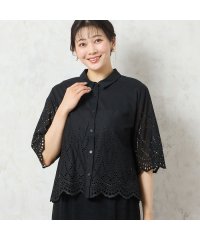 MISSEL/【洗える】アイレットレースシャツ/508222819