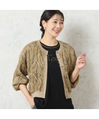 MISSEL/【洗える・限定カラーあり】テープ刺繍シアーカーディガン/508222820