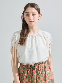 ketty/ケティ ketty フィブリルサテンギャザーブラウス≪手洗い可能≫/508222853