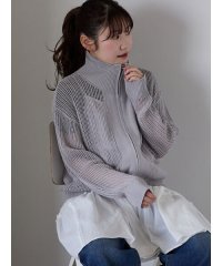 ehka sopo/メッシュジップカーディガン/508222957