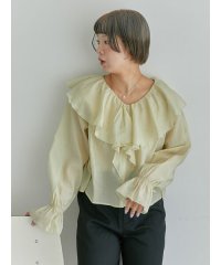 ehka sopo/シアーラッフルブラウス/508222959