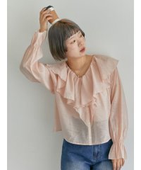 ehka sopo/シアーラッフルブラウス/508222959
