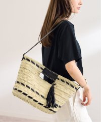 FRAMeWORK/KECH raffia leather tassel bag/508223011