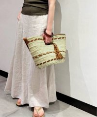 FRAMeWORK/KECH raffia leather tassel bag/508223011
