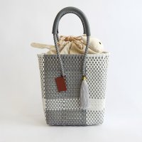 WOVEN/ウーヴン WOVEN メルカドバッグ × キャンバスねこ2WAYバッグ nbk－m－sil－neko－iv/508223235
