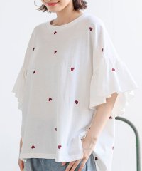 rps/フレアースリーブ刺繍Ｔシャツ/508221855
