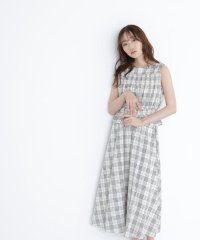 NATURAL BEAUTY BASIC/モノトーンチェックワンピース/508221977