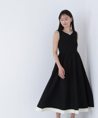NATURAL BEAUTY BASIC/バイカラーニュアンスネックニットワンピース/508221979