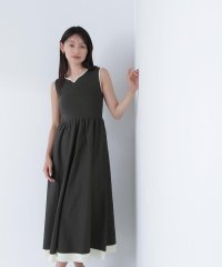 NATURAL BEAUTY BASIC/バイカラーニュアンスネックニットワンピース/508221979