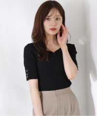 PROPORTION BODY DRESSING/ハートネック半袖リブニット/508221995
