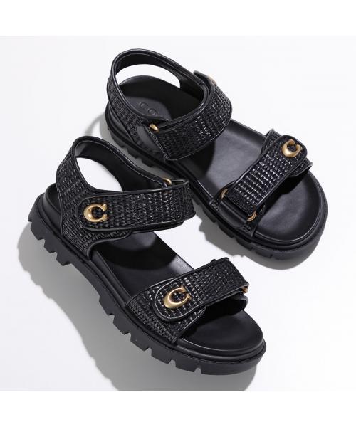 COACH サンダル BRYNN STRAW SNDL CAR55 セール】コーチ COACH COACH サンダル BRYNN STRAW SNDL CAR55