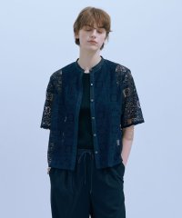J.PRESS LADIES（LARGE SIZE）/【洗える】モザイクレース ハーフスリーブ ブラウス/508223946