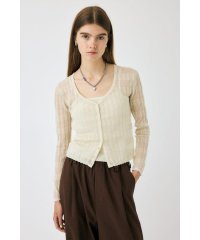 moussy/SHEER BORDER カーディガン/508224022