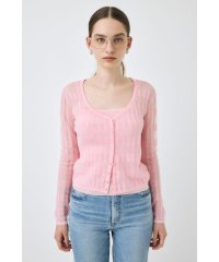 moussy/SHEER BORDER カーディガン/508224022