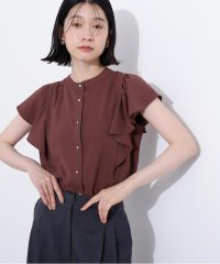 N Natural Beauty Basic/メタルボタンフリルスリーブブラウス/508224134