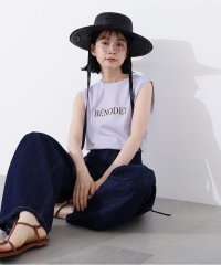N Natural Beauty Basic/フロッキープリントノースリーブTシャツ/508224138