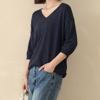 Doux Belle/ドゥー ベル Doux Belle サマーニット レディース 半袖 vネック/504153055