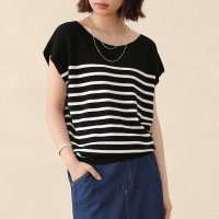 Doux Belle/ドゥー ベル Doux Belle サマーニット レディース フレンチ袖カットソー ノースリーブ/504153056
