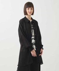HIROKO BIS/シュリンクシアーロングシャツ /洗える/508225617