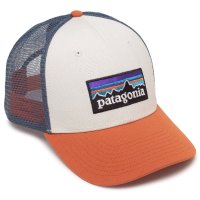 patagonia/パタゴニア Patagonia キャップ P－6ロゴ トラッカーハット メッシュCAP ホワイト オレンジ メンズ レディース ユニセックス PATAGONIA/508227381