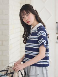Emsexcite/エムズエキサイト ems excite マルチボーダーポロTEE/508227494