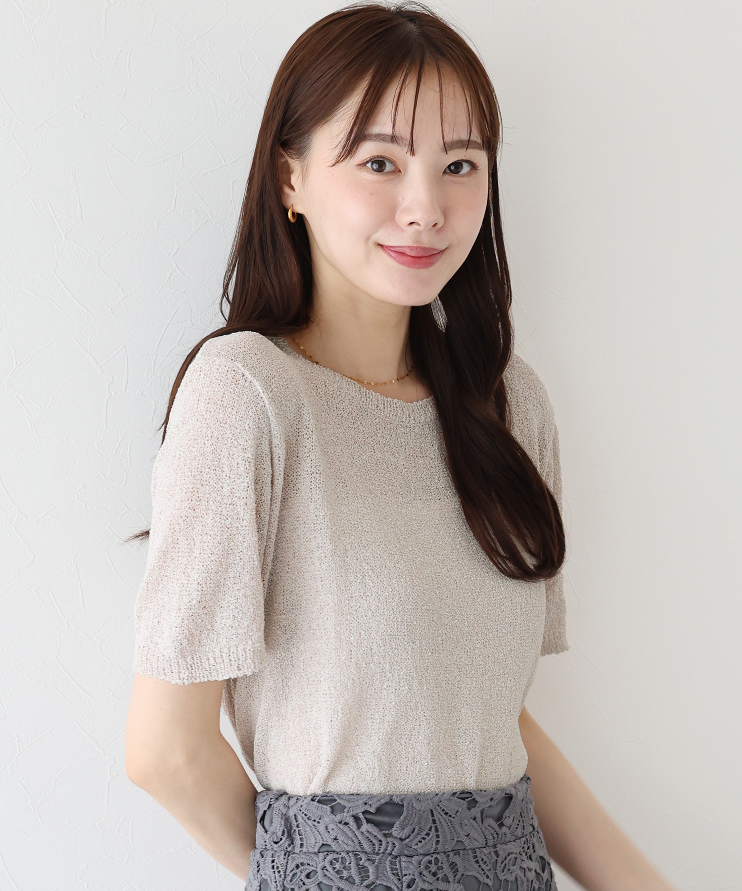 IENA - IENA LA BOUCLEラメチュールハイネックプルオーバー　ピンクB タグ有 追加》IENA LA BOUCLE ラメチュールハイネックプルオーバー3（T