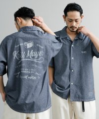 Rocky Monroe/ロッキーモンロー Rocky Monroe カジュアルシャツ 半袖 開襟 オープンカラー シャンブレー メンズ プリント オーバーサイズ アメカジ 古着 KRI/508227592