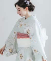 Rocky Monroe/ロッキーモンロー Rocky Monroe 浴衣 2点セット レディース しわ兵児帯 和服 花柄 綿100% 女性用 大人 可愛い レトロ おしゃれ フリーサイ/508227593