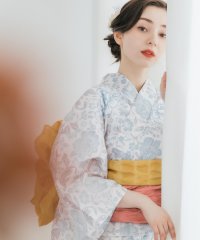 Rocky Monroe/ロッキーモンロー Rocky Monroe 浴衣 2点セット レディース しわ兵児帯 和服 花柄 綿100% 女性用 大人 可愛い レトロ おしゃれ フリーサイ/508227593