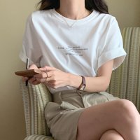 shoppinggo/ショッピングゴー shoppinggo ロゴTシャツ レディース 夏服 tシャツ 英字ロゴ ゆるT 半袖 柄プリントTシャツ ゆるシルエット 半袖Tシャツトップ/508227801