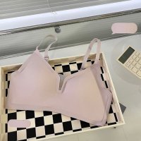 shoppinggo/ショッピングゴー shoppinggo ブラジャー シームレス ノンワイヤー ハーフカップ ブラ パッド ホック 下着 ランジェリー インナー ソフト 柔らかい/508227804