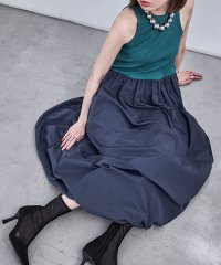 Fashion Letter/ファッションレター Fashion Letter リブ×ナイロンタフタ バルーンワンピース/508227817