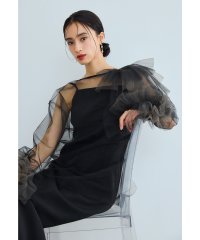 niana/ニアナ niana ブルーミングチュールドレス 2点セット チュール フリル ブラウス キャミワンピース 結婚式 二次会 同窓会 成人式 お呼ばれワンピース パ/508227821