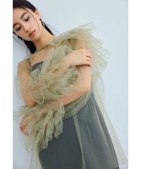 niana/ニアナ niana ブルーミングチュールドレス 2点セット チュール フリル ブラウス キャミワンピース 結婚式 二次会 同窓会 成人式 お呼ばれワンピース パ/508227821