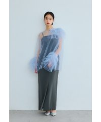 niana/ニアナ niana ブルーミングチュールドレス 2点セット チュール フリル ブラウス キャミワンピース 結婚式 二次会 同窓会 成人式 お呼ばれワンピース パ/508227821