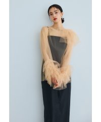 niana/ニアナ niana ブルーミングチュールドレス 2点セット チュール フリル ブラウス キャミワンピース 結婚式 二次会 同窓会 成人式 お呼ばれワンピース パ/508227821