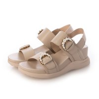 LANVIN COLLECTION/ランバン コレクション LANVIN COLLECTION 2連パールバックルプラットフォームサンダル/508227988