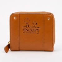 PEANUTS/ピーナッツ PEANUTS 財布 レディース 2つ折り 人気 キャラクター スヌーピー SNOOPY 型押し ラウンドファスナー/508228088