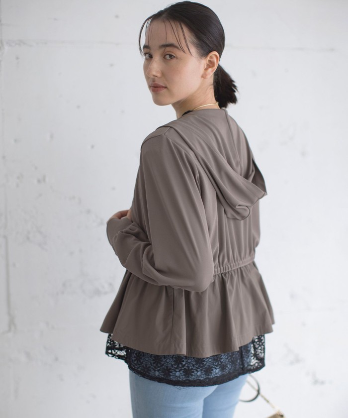 美品ヘルノラミナー　ペプラムパーカー　国内正規品 viajero-chocolat_herno-m