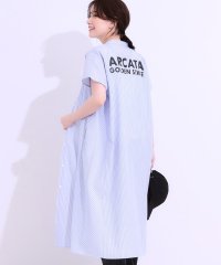 SHOO・LA・RUE Cutie Blonde/バックロゴストライプシャツワンピース/508228258