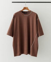 ITEMS URBAN RESEARCH/ブランケットステッチクルーネックTシャツ/508228302