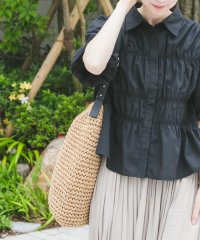 ITEMS URBAN RESEARCH/シャーリングハーフスリーブブラウス/508228321