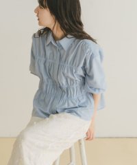 ITEMS URBAN RESEARCH/シャーリングハーフスリーブブラウス/508228321