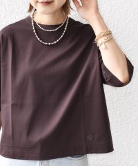 SHIPS WOMEN/ワンポイント 刺繍 スムース ワイド TEE/508228440